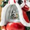 Glitzhome® 100mm Christmas Resin Lighted Snowflakes Snowman Waterglobe